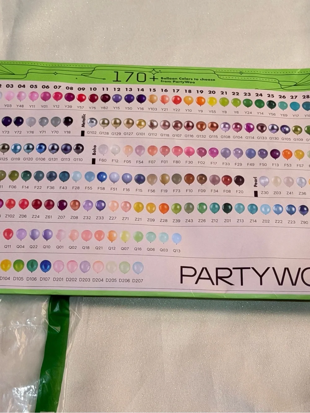 N/A balloon color